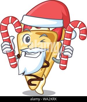 An illustration of Raspberry Fruit cartoon santa mascot character with ...