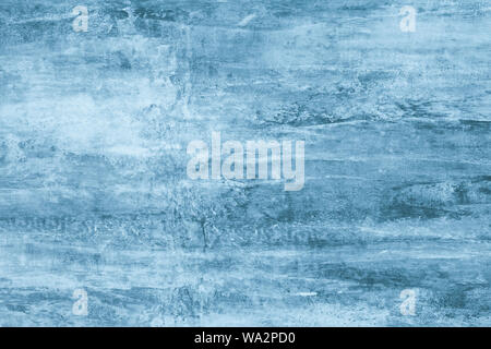 Blue textured wall background with abstract painted surface, grunge plaster pattern, soft gradient backdrop for design and copy space Stock Photo