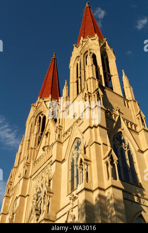 Looking up at the Cathedral of St Helena, Helena, Montana, USA. Stock Photo