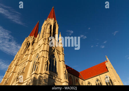 Looking up at the Cathedral of St Helena, Helena, Montana, USA. Stock Photo