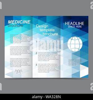 brochure design template abstract triangles Stock Vector