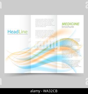 Tri fold business brochure template Stock Vector