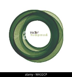 Abstract transparent green swirl circle Stock Vector