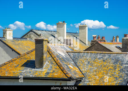 Rooftops in Penzance in Cornwall, England, UK Stock Photo