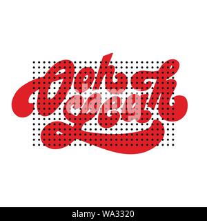 slogan Oh Yeah phrase graphic vector Print Fashion lettering calligraphy Stock Vector