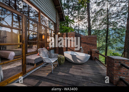 The mountains residential room of home stay facility Stock Photo