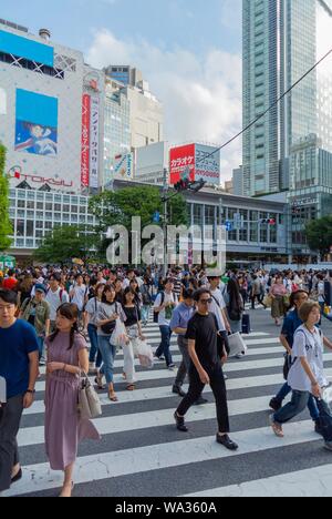 Pedestrians at shibuya, tokyo, japan Stock Photo