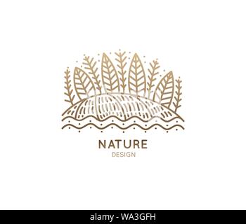 Logo of trees and fields Stock Vector