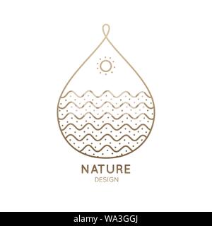 Logo drop nature Stock Vector