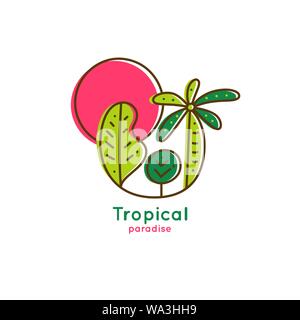 Linear logo Tropics Stock Vector