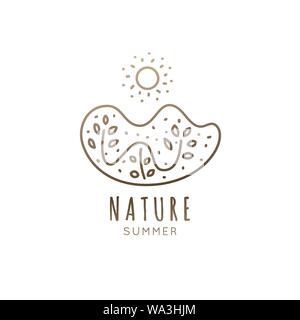 Linear logo summer Stock Vector