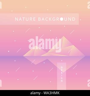 Nature poligonal background Stock Vector