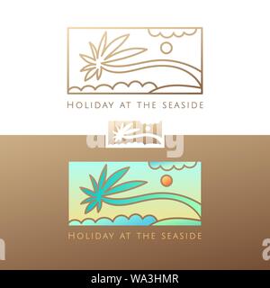 Logo square tropic Stock Vector