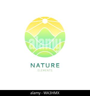 Logo mountain landscape Stock Vector