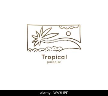 Logo square tropic Stock Vector