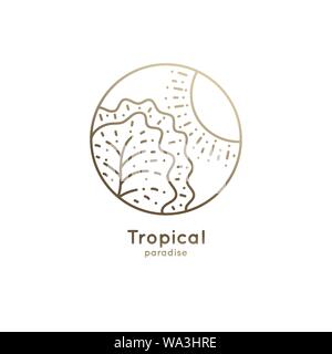Linear logo tree Stock Vector