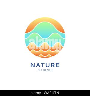 Logo color waves Stock Vector