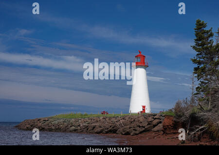 Point Prim Lighthouse on Prince Edward Island, Canada Stock Photo