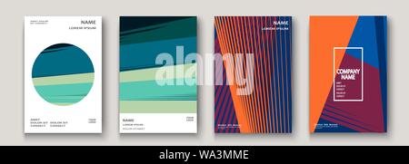 Modern cover collection design. Abstract retro 90s style texture of colorful neon lines. Striped trends background. Future geometric patterns. Design Stock Vector
