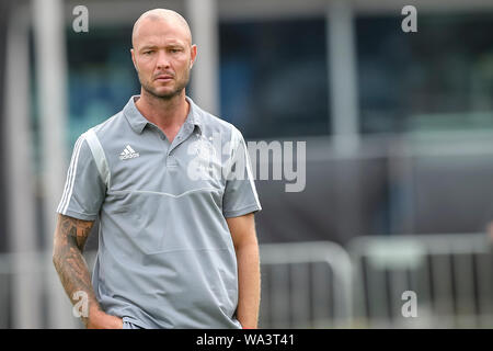 Amsterdam, Netherlands. 17th Aug, 2019. AMSTERDAM, 17-08-2019, Olympisch stadion, Ajax - Everton (Women) friendly, season 2019/2020, Ajax trainer/coach Danny Schenkel during the match Ajax - Everton (Women) friendly Credit: Pro Shots/Alamy Live News Stock Photo