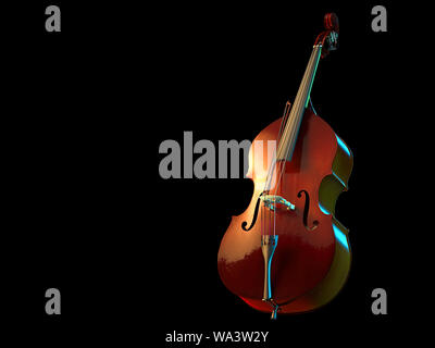 Cello musical instrument 3d render Stock Photo