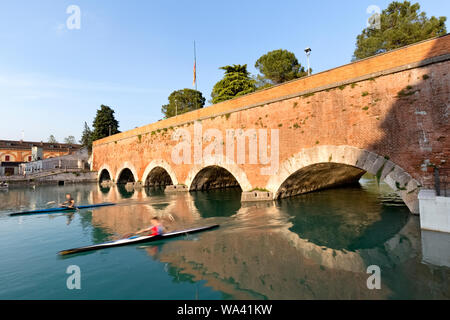 The Voltoni bridge. Peschiera del Garda, Verona province, Veneto, Italy, Europe. Stock Photo