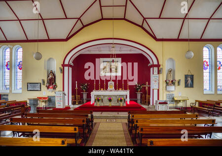 Interior of St Patricks Church in the village of Aghagower in County Mayo Ireland Stock Photo