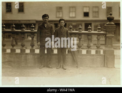 Boy is Costa George. Works regularly in Stark Mill No.3, Manchester, N.H. Stock Photo