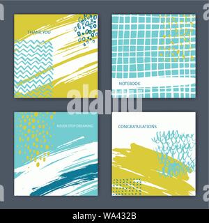 Vector abstract hand drawn painted background design Stock Vector