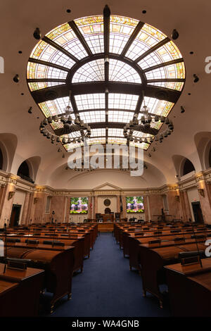 Kentucky house of representatives chamber inside the state capiol building.  Frankfort, KY. Stock Photo