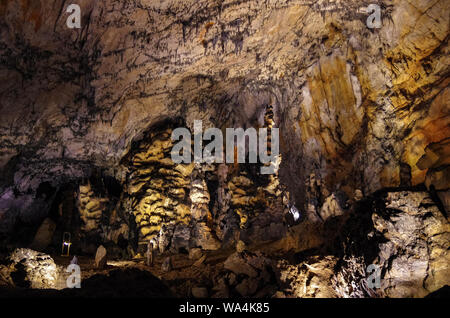 Tourist path in the Baradla cave in Aggtelek, Hungary Stock Photo