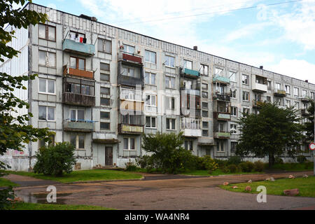 building made with precast concrete slabs in east Europe Stock Photo