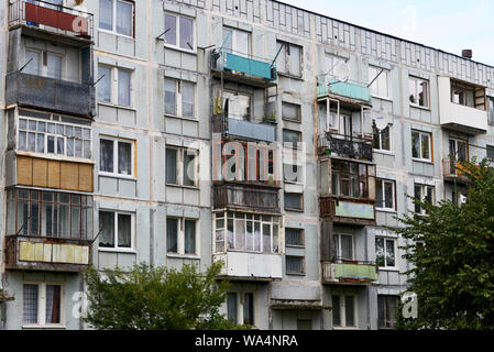building made with precast concrete slabs in east Europe Stock Photo