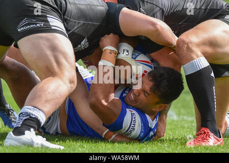 Wakefield, UK, 11 8 2019. 11 August 2019. Mobile Rocket Stadium, Wakefield, England; Rugby League Betfred Super League, Wakefield Trinity vs Hull FC;  Wakefield Trinity prop Adam Tangata  Dean Williams/RugbyPixUK Stock Photo