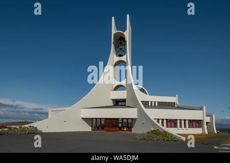 New Lutheran Church, Stykkisholmur, Iceland Stock Photo