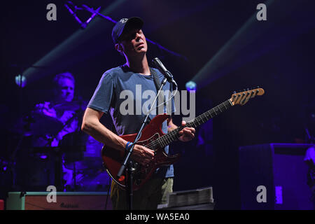 MIAMI BEACH, FL - AUGUST 16: Brendan Bayliss of Umphrey's McGee performs at the Fillmore on August 16, 2019 in Miami Beach, Florida. Credit mpi04/MediaPunch Stock Photo