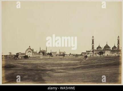 Distant view of the the Bara Imambara complex, Lucknow in 1862. Stock Photo