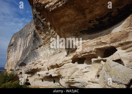 Mountain caves near Bachtschissaraj, Crimea, Europe Stock Photo