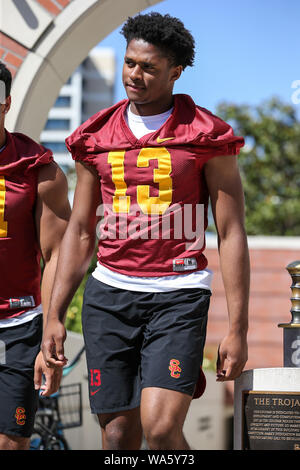 USC Trojans safety Talanoa Hufanga (15) during USC Trojans practice on  Monday August 12, 2019 (Photo by Jevone Moore Stock Photo - Alamy