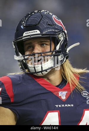 Houston, TX, USA. 17th Aug, 2019. Detroit Lions kicker Matt Prater (5)  during the second half of an NFL preseason game between the Houston Texans  and the Detroit Lions at NRG Stadium