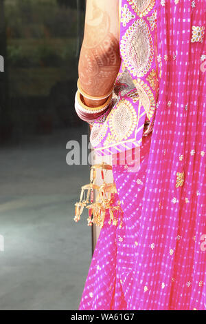 Mid section of an Indian bride Stock Photo