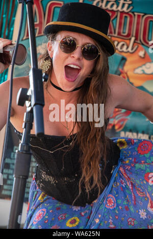 The Bellow Shakes (aka Royal Jelly Jive) is led by soulful front-woman Lauren Bjelde and feature the outstanding accordionist Jesse Lemme Adams. Stock Photo