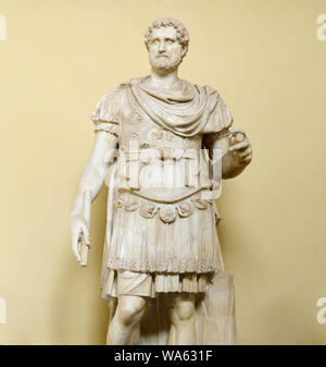 VATICAN CITY - APRIL 5, 2016: Antoninus Pius Roman emperor statue in the Vatican Museums. Stock Photo