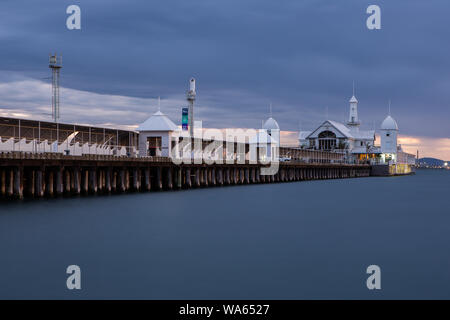 The cunningham pier at sunrise located at geelong victoria australia on 6th August 2019 Stock Photo