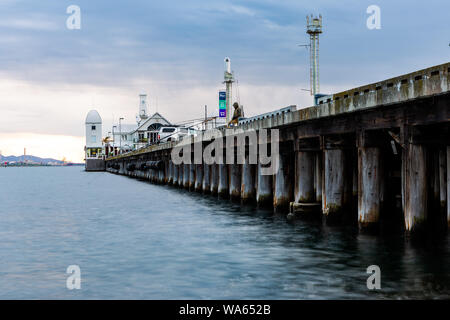 The cunningham pier at sunrise located at geelong victoria australia on 6th August 2019 Stock Photo