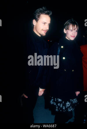 Beverly Hills, California, USA 3rd November 1994 Actor Chad Lowe and actress Hilary Swank attend 'The Professional' Premiere on November 3, 1994 at the Academy Theatre in Beverly Hills, California, USA. Photo by Barry King/Alamy Stock Photo Stock Photo