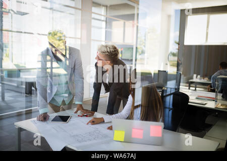 Group of architects working on new project Stock Photo