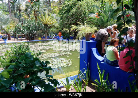 Views of Jardin Majorelle in Marrakech, Morocco Stock Photo