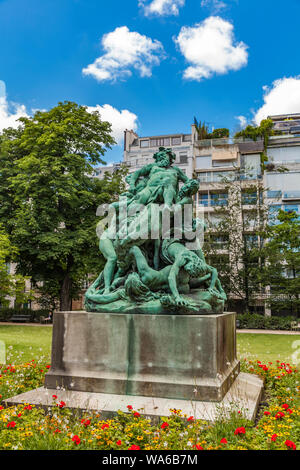 Le Triomphe de Silene statue at Luxembourg Gardens in Paris, France Stock Photo