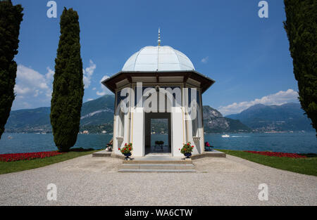 BELLAGIO, ITALY, JUNE 19, 2019 - The Tea house in the gardens of Villa Melzi, Bellagio, Como Lake, Italy Stock Photo